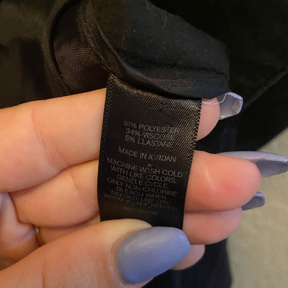 Navy pinstripe wide leg “editor” trousers - Picture 5 of 5